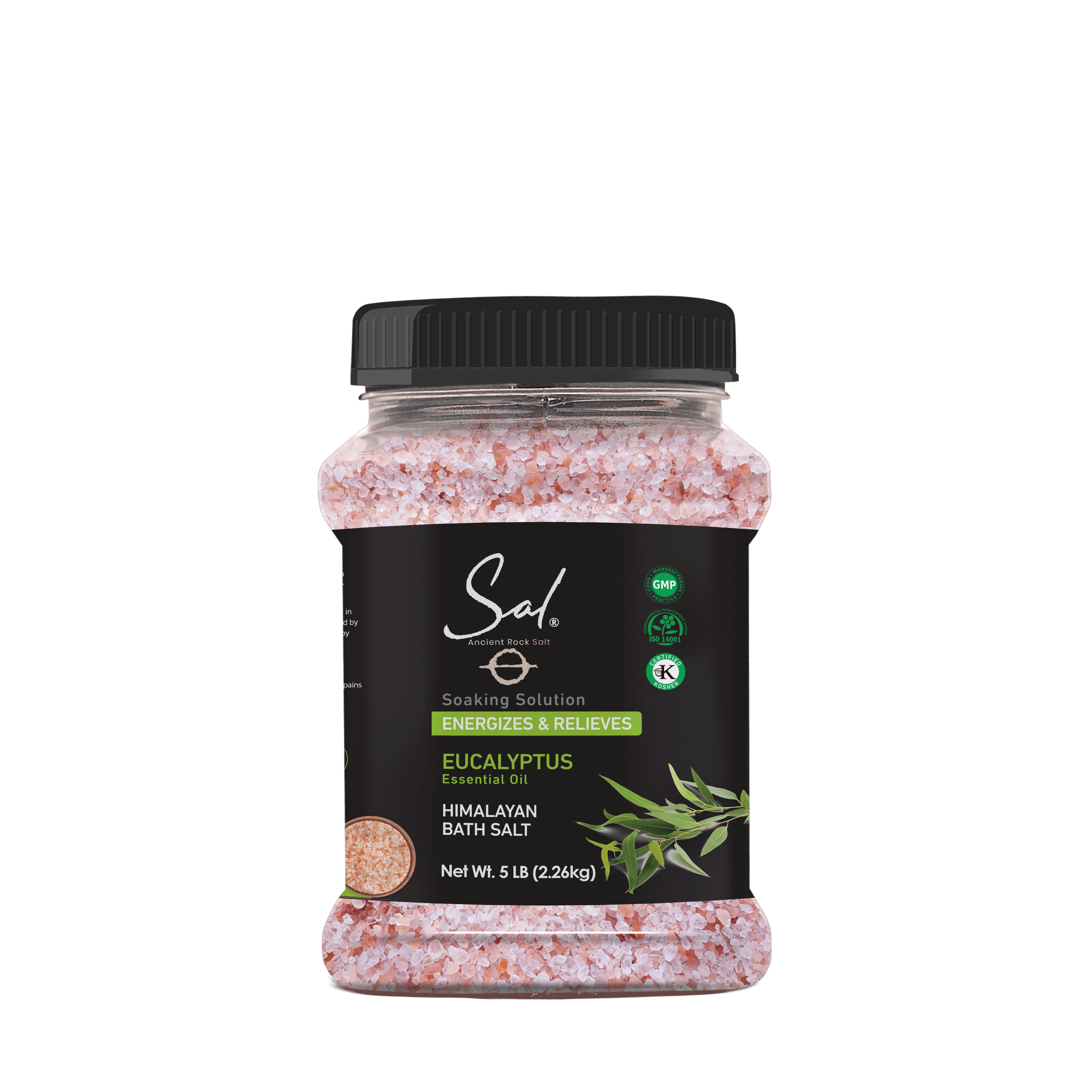 Himalayan Pink Bath Salt, Eucalyptus, 5 lb Jar - View 2