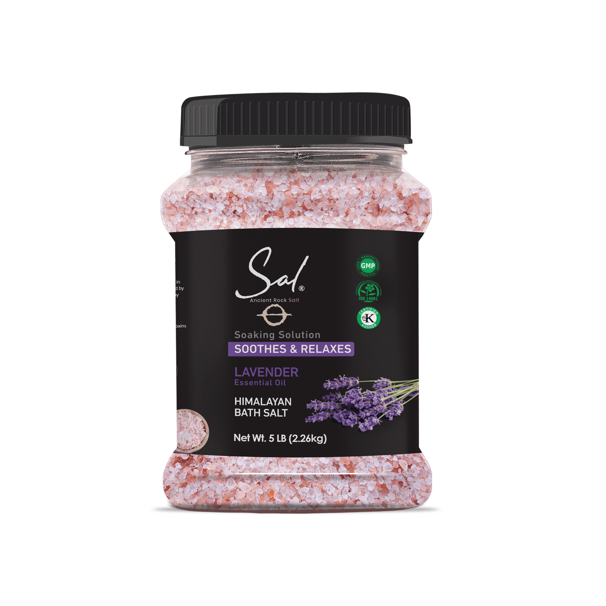 Himalayan Pink Bath Salt, Lavender, 5 lb Jar