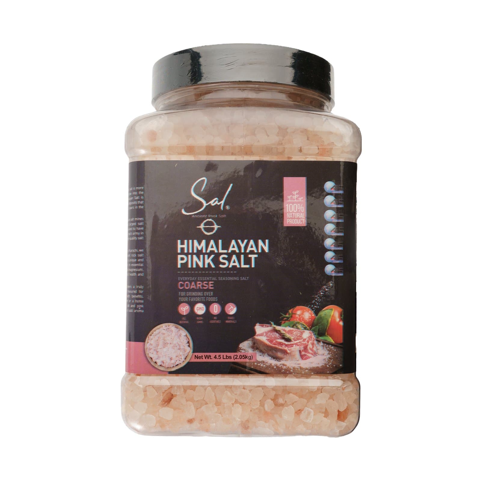 Pink Salt Bundle, Fine & Coarse: Himalayan Pink Salt, Coarse, 4.5 lb Jar